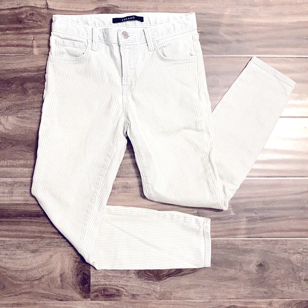 J Brand light wash pin stripe jeans